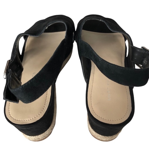 Marc Fisher Black Suede Platform Espadrille Slingback Sandals Size 10 - Picture 10 of 14